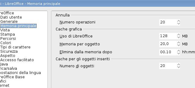 Impostazioni-Memoria-Velocizzare-LibreOffice